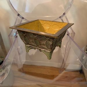 Bronze Patina Square Planter